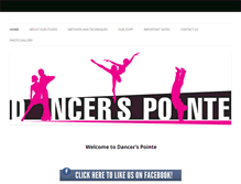 Tablet Screenshot of dancers-pointe.com